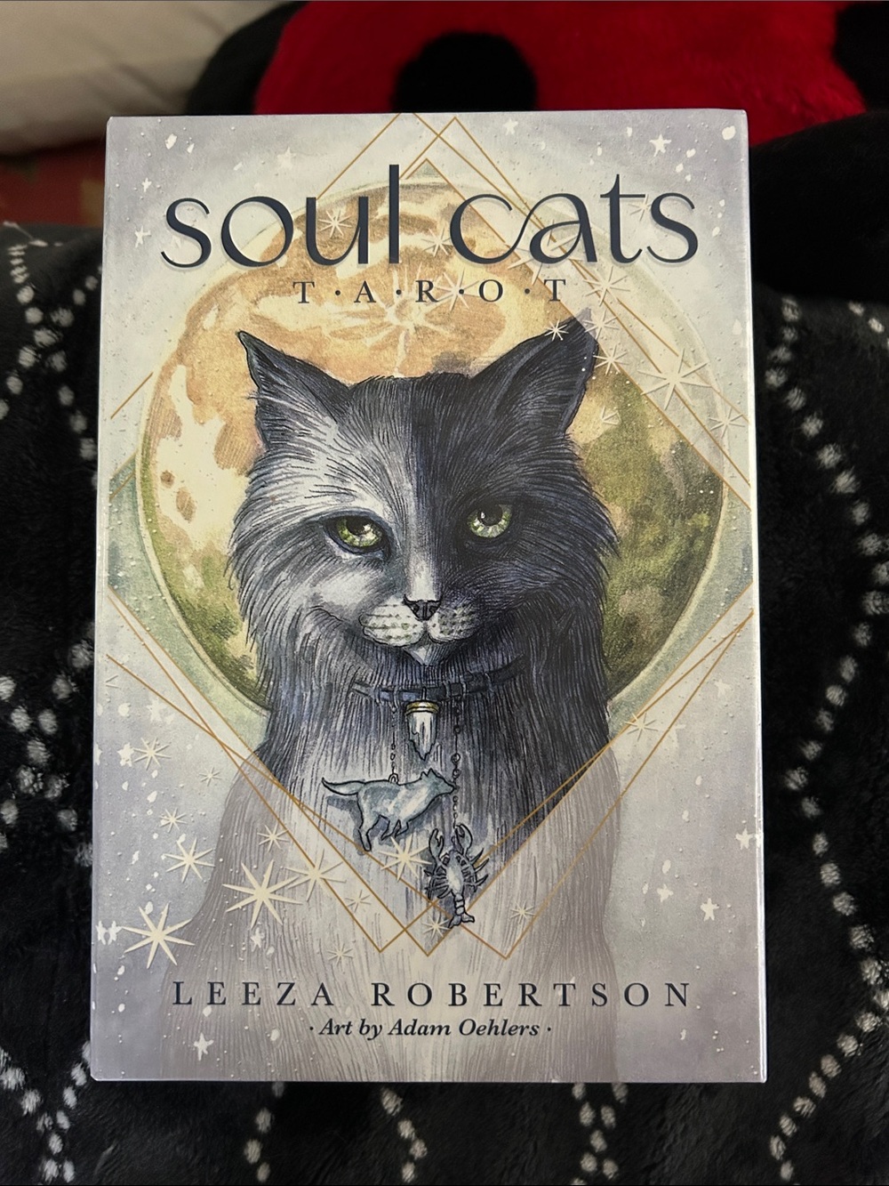 Soul Cats Tarot Deck by Leeza Robertson - Grey & Green Art Deck